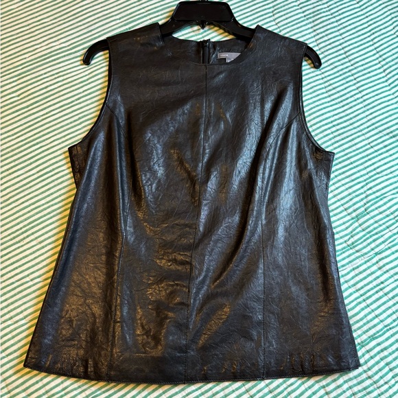 Vince 100% Leather Shell Never Worn Size 10 - Picture 1 of 6
